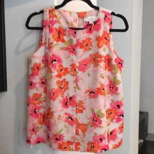 LOFT floral sleeveless top